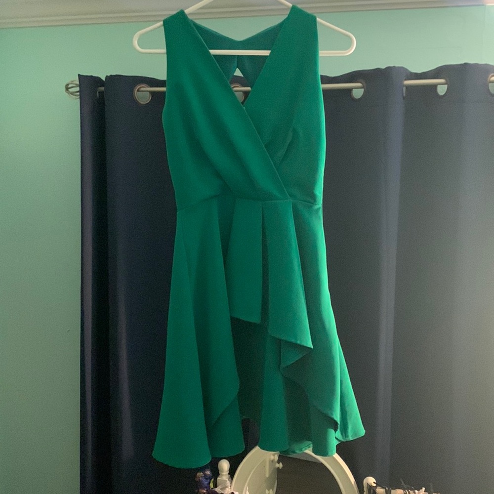 Adelyn Rae XS green homecoming dress, mid-thigh in length